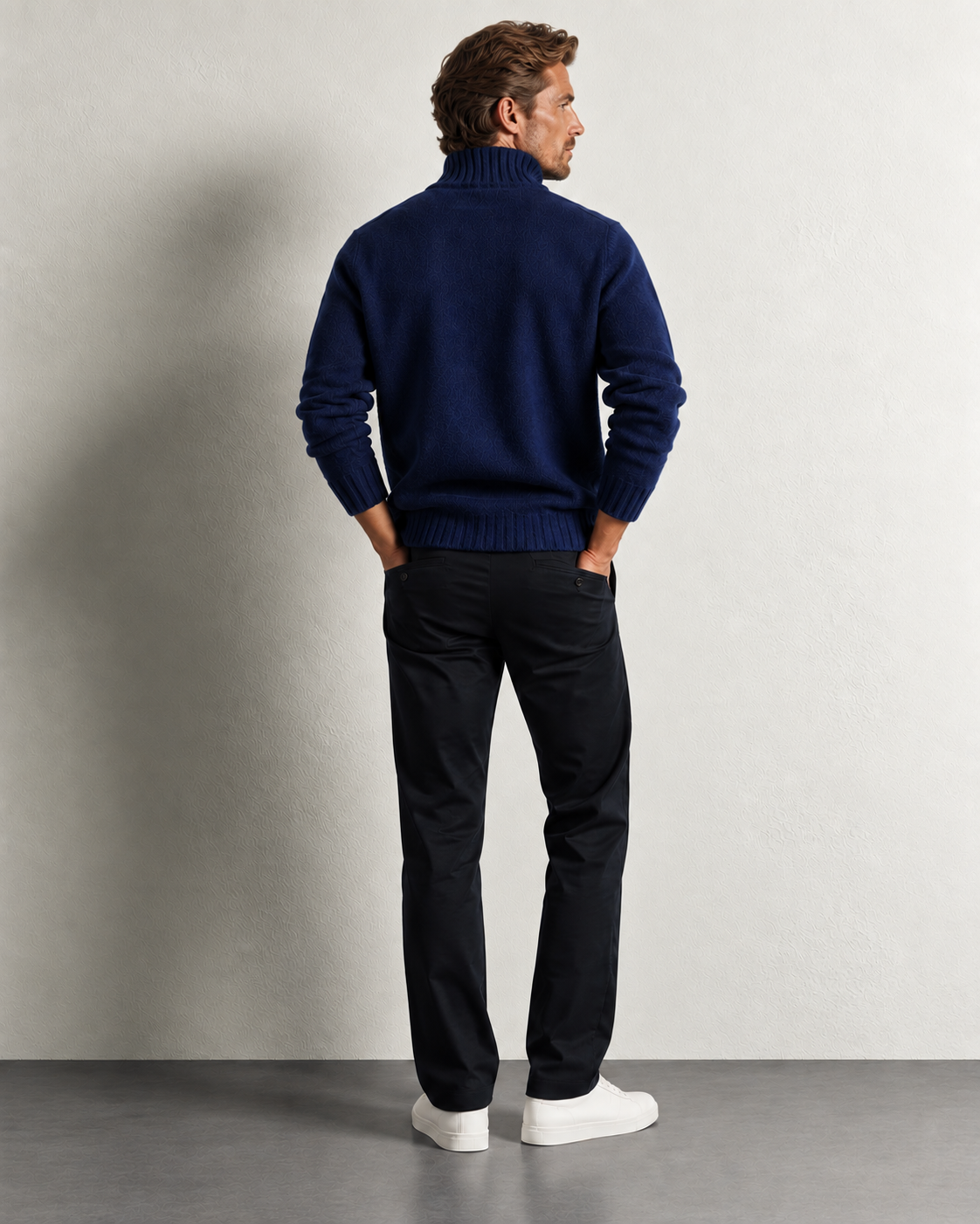 Men's Quarter-Zip Knit Sweater
