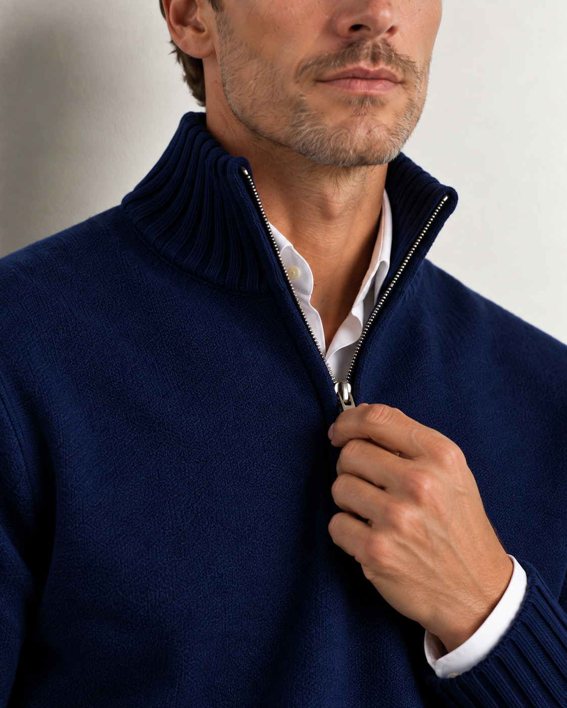 Men's Quarter-Zip Knit Sweater