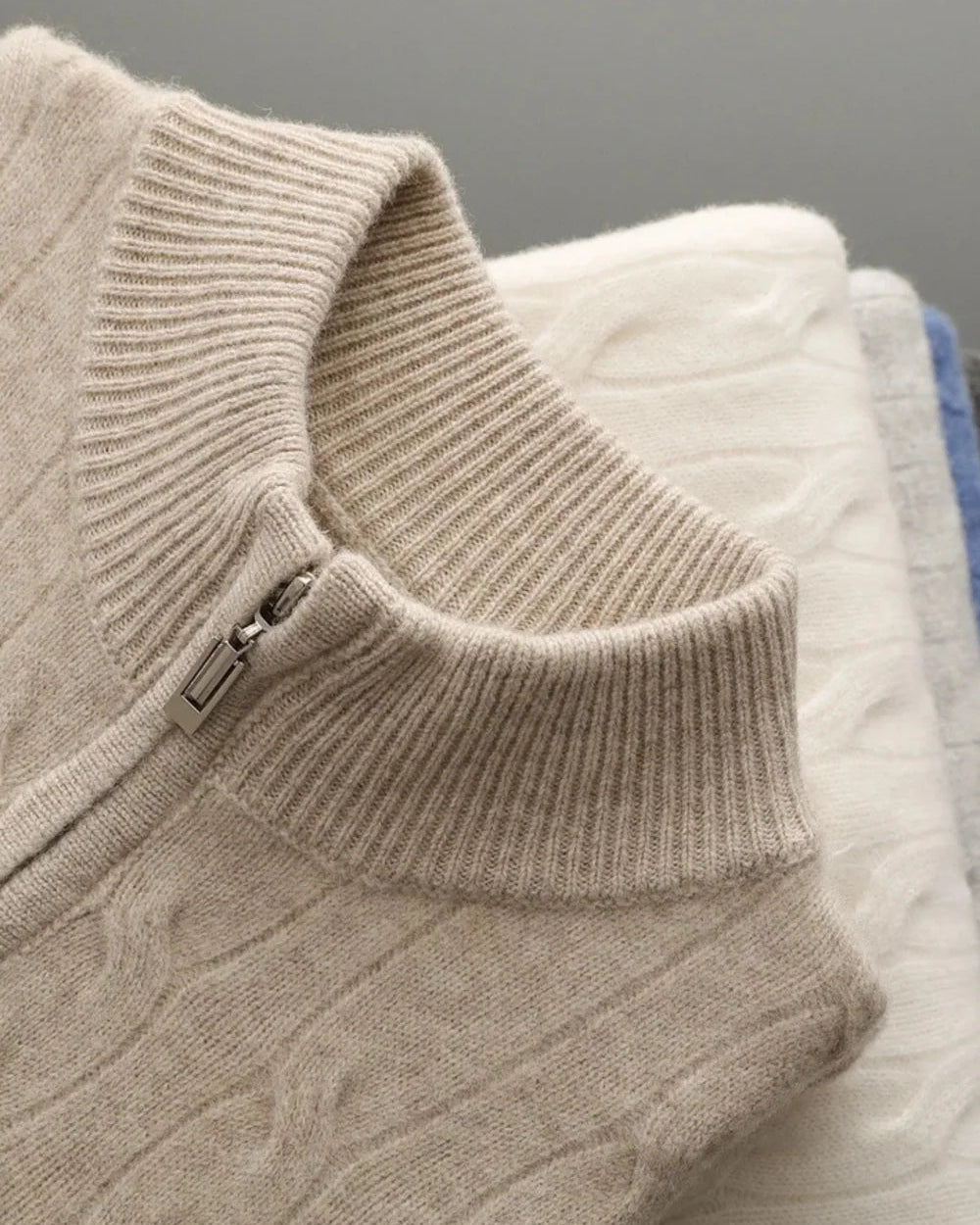 Men's Cable-Knit Half-Zip Sweater – Verbier