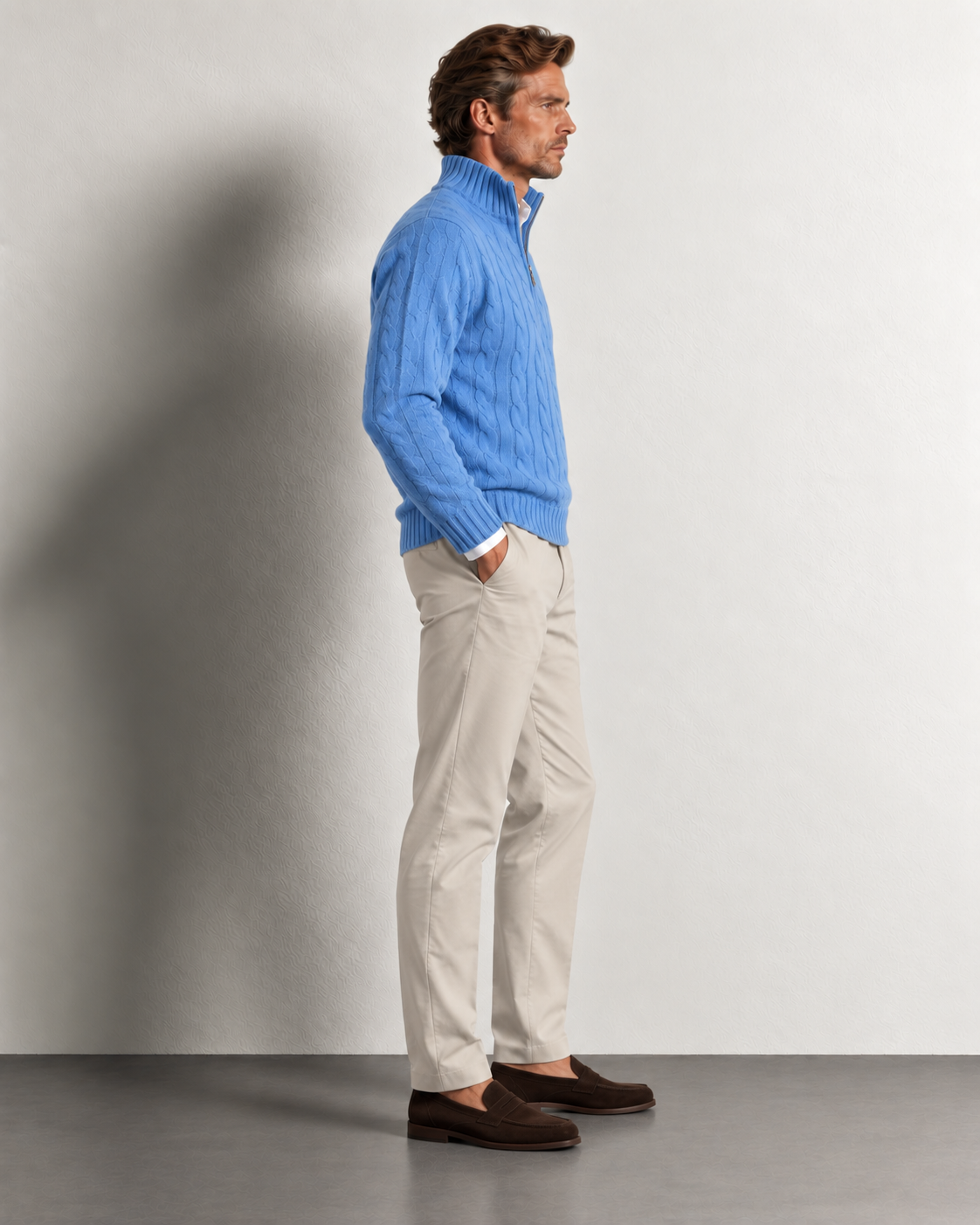 Men's Cable-Knit Half-Zip Sweater – Verbier