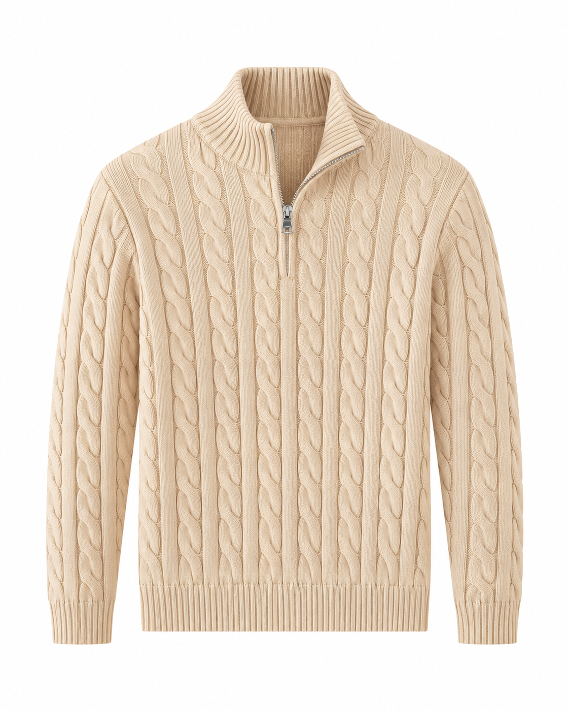 Men's Cable-Knit Half-Zip Sweater – Verbier