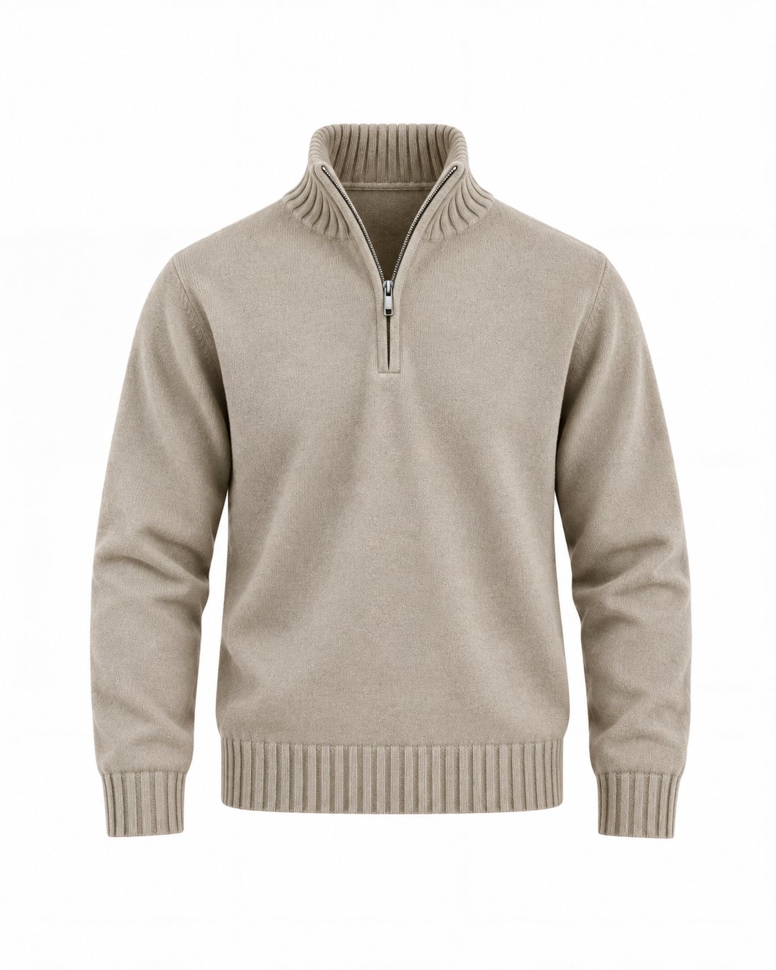Men's Quarter-Zip Knit Sweater